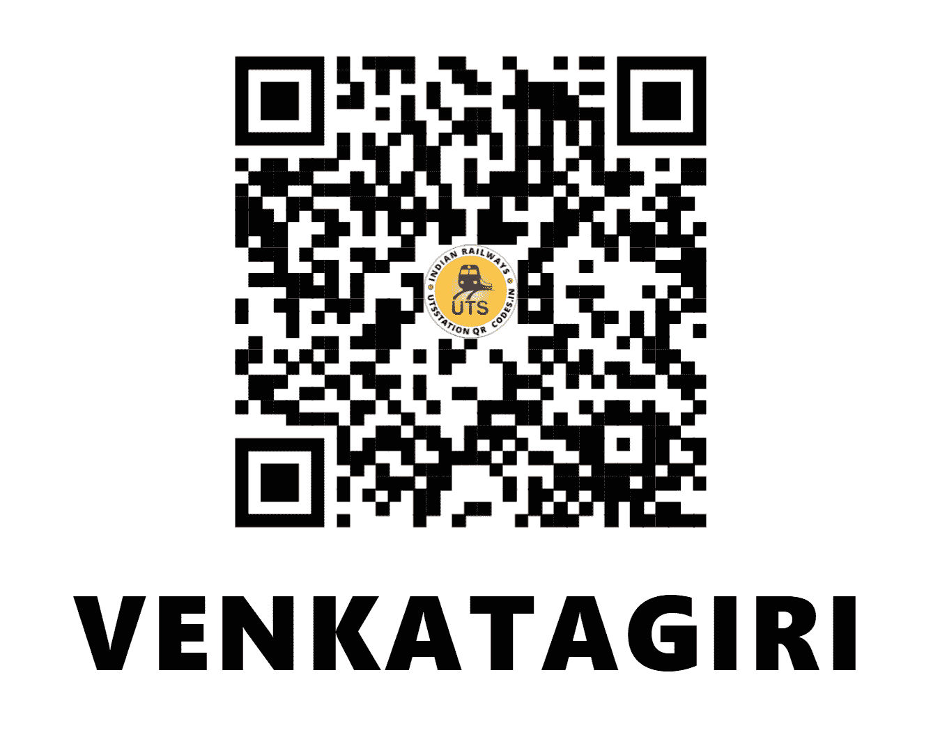 UTS QR Code for VENKATAGIRI - VKI - SC (ANDHRA PRADESH)